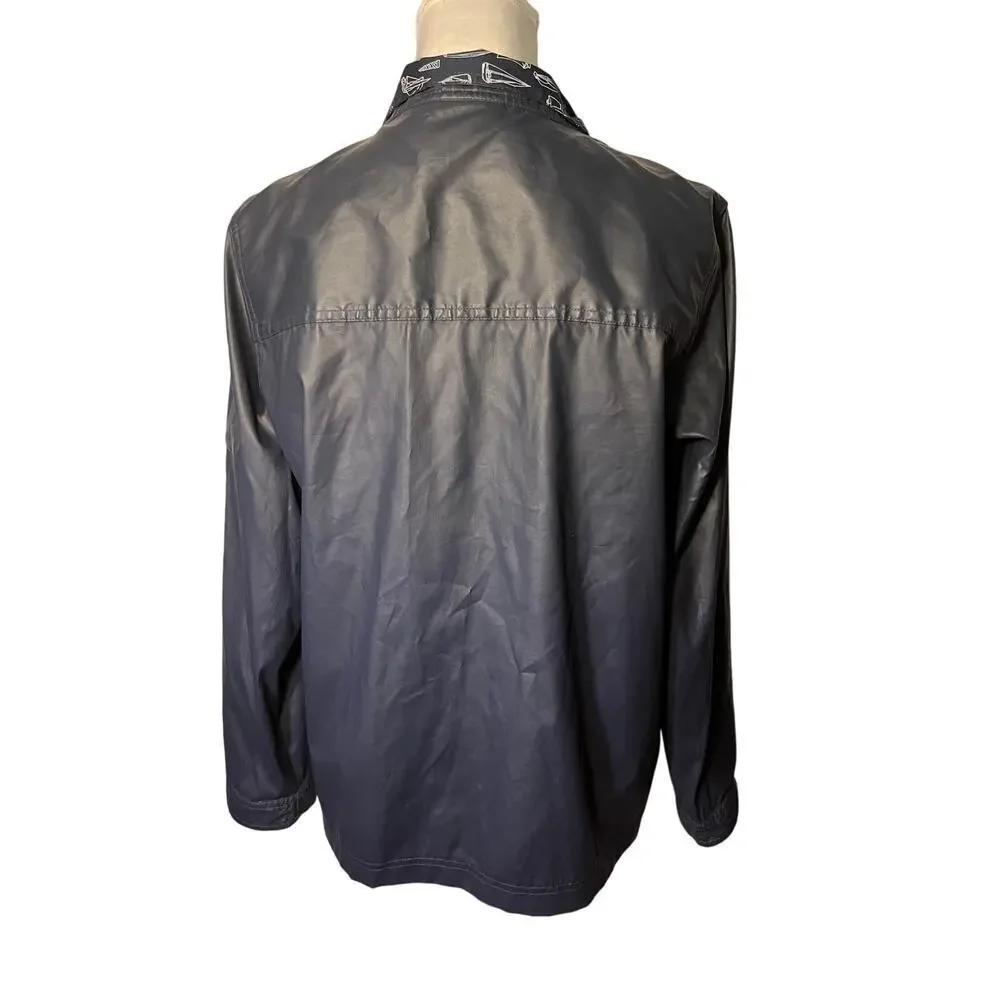 Cricket Lane Collections Women’s Size M Blue ￼Lightweight Zip Jacket, Y2K   ￼‎